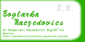 boglarka maczedovics business card